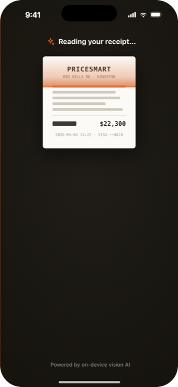 Receipt scanning